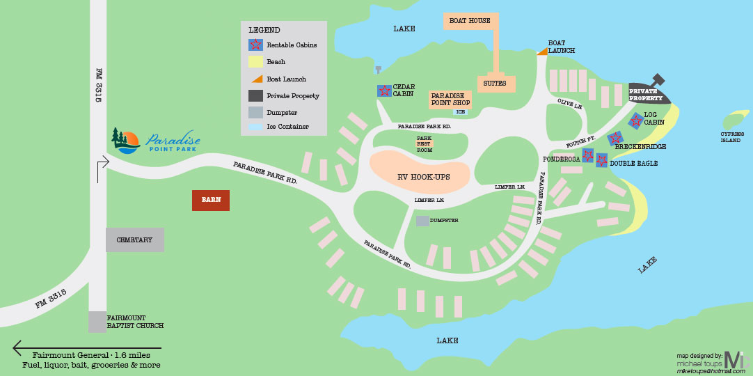 paradise point park map